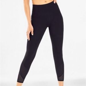 Fabletics SculptKnit 7/8 leggings, size XXS/XS, black